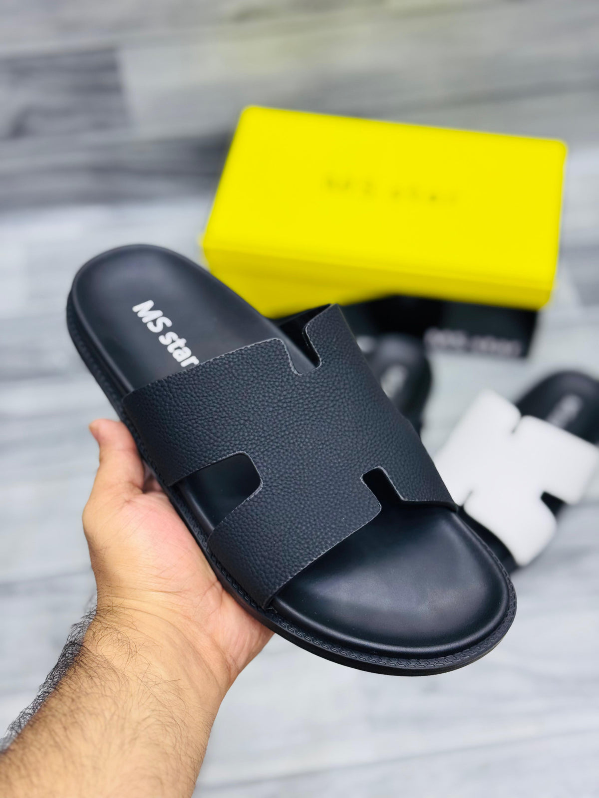 Hermes Imported Slides - All Black