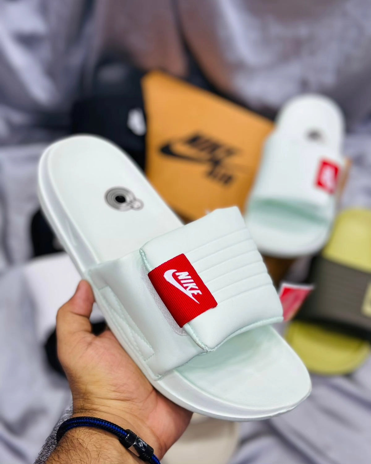 Nk Soft Sole Slides - Sky Blue