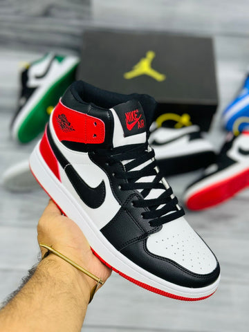 Nk Air Jordan Mid - Red Black