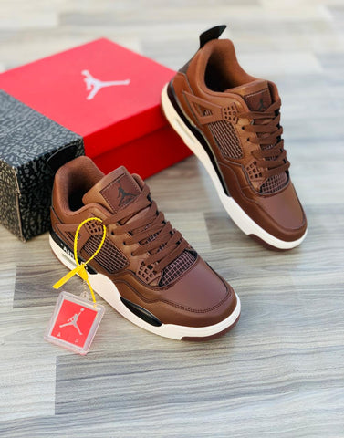 Nk Air Jordan 4 Brown/White