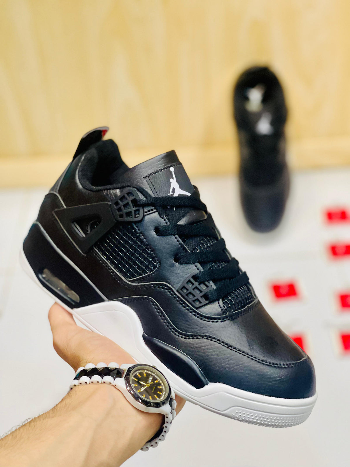 Nk Air Jordan 4 Black/White