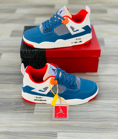 Nk Air Jordan 4 Blue/Orange