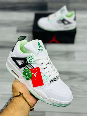 Nk Air Jordan 4 White/Sea Green